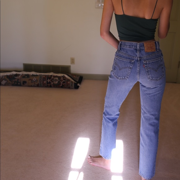 VTG Levi’s 512 3 JR M Medium Wash Denim Jeans - Picture 3 of 7